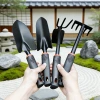 Beachcombing and soil-turning tool set: Two-purpose hoe, five-toothed rake, shovel, outdoor hoe, spade, iron shovel, flower-planting tools details Picture